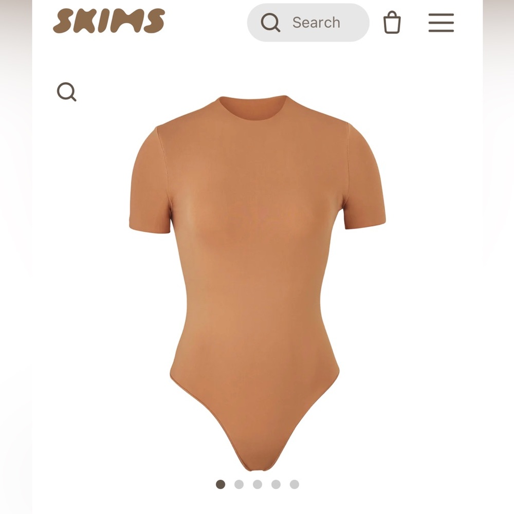 NWT Skims Essential T-Shirt Bodysuit in Camel